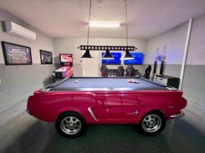 Drive Inn 7BR Retreat w Pool, Arcade, Coffee Bar